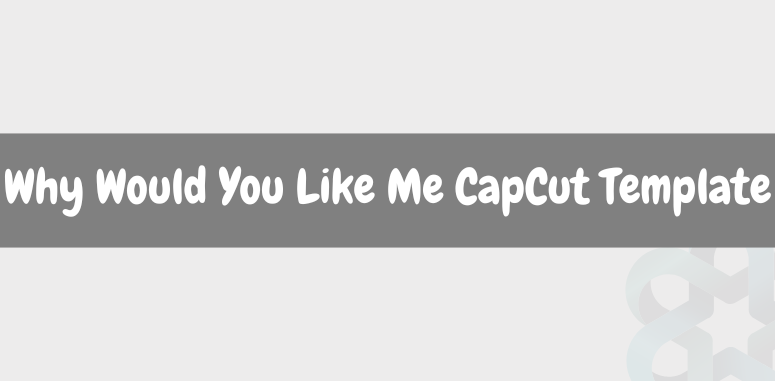 Why Would You Like Me CapCut Template
